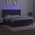 Produktbild 3 för Ramsäng med madrass & LED mörkgrå 180x200 cm sammet