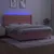 Produktbild 3 för Ramsäng med madrass rosa & LED 180x200 cm sammet