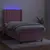 Produktbild 3 för Ramsäng med madrass rosa & LED 80x200 cm sammet