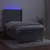 Produktbild 3 för Ramsäng med madrass & LED ljusgrå 90x190 cm sammet