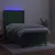 Produktbild 3 för Ramsäng med madrass & LED mörkgrön 90x190 cm sammet