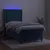 Produktbild 3 för Ramsäng med madrass & LED mörkblå 90x190 cm sammet