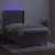 Produktbild 3 för Ramsäng med madrass & LED ljusgrå 90x200 cm sammet