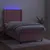 Produktbild 3 för Ramsäng med madrass rosa & LED 90x200 cm sammet