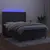 Produktbild 3 för Ramsäng med madrass & LED mörkgrå 140x190 cm sammet