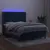 Produktbild 3 för Ramsäng med madrass & LED mörkblå 140x190 cm sammet
