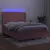 Produktbild 3 för Ramsäng med madrass rosa & LED 140x200 cm sammet