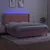 Produktbild 3 för Ramsäng med madrass rosa & LED 160x200 cm sammet