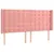 Produktbild 7 för Ramsäng med madrass rosa & LED 160x200 cm sammet