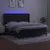 Produktbild 3 för Ramsäng med madrass & LED svart 180x200 cm sammet