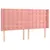 Produktbild 7 för Ramsäng med madrass rosa & LED 180x200 cm sammet