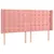 Produktbild 7 för Ramsäng med madrass rosa & LED 200x200 cm sammet