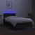 Produktbild 4 för Ramsäng med madrass & LED svart 90x190 cm tyg