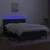 Produktbild 4 för Ramsäng med madrass & LED svart 140x190 cm tyg