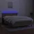 Produktbild 4 för Ramsäng med madrass & LED taupe 140x190 cm tyg