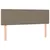 Produktbild 7 för Ramsäng med madrass & LED taupe 140x190 cm tyg