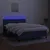 Produktbild 4 för Ramsäng med madrass & LED blå 140x190 cm tyg