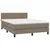 Produktbild 3 för Ramsäng med madrass & LED taupe 140x200 cm tyg
