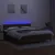 Produktbild 4 för Ramsäng med madrass & LED mörkbrun 160x200 cm tyg