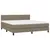 Produktbild 3 för Ramsäng med madrass & LED taupe 180x200 cm tyg