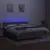 Produktbild 4 för Ramsäng med madrass & LED taupe 180x200 cm tyg