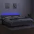 Produktbild 4 för Ramsäng med madrass & LED ljusgrå 200x200 cm tyg