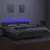 Produktbild 4 för Ramsäng med madrass & LED taupe 200x200 cm tyg