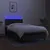 Produktbild 4 för Ramsäng med madrass & LED svart 90x190 cm tyg