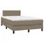 Produktbild 3 för Ramsäng med madrass & LED taupe 120x200 cm tyg