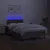 Produktbild 4 för Ramsäng med madrass & LED taupe 120x200 cm tyg