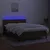 Produktbild 4 för Ramsäng med madrass & LED mörkbrun 140x190 cm tyg