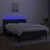 Produktbild 4 för Ramsäng med madrass & LED svart 140x200 cm tyg