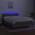 Produktbild 4 för Ramsäng med madrass & LED taupe 140x200 cm tyg