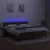 Produktbild 4 för Ramsäng med madrass & LED mörkbrun 160x200 cm tyg