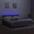 Produktbild 4 för Ramsäng med madrass & LED taupe 160x200 cm tyg