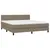 Produktbild 3 för Ramsäng med madrass & LED taupe 180x200 cm tyg