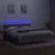 Produktbild 4 för Ramsäng med madrass & LED taupe 180x200 cm tyg