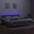 Produktbild 4 för Ramsäng med madrass & LED taupe 200x200 cm tyg