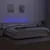 Produktbild 4 för Ramsäng med madrass & LED gräddvit 200x200 cm tyg