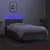 Produktbild 4 för Ramsäng med madrass & LED taupe 80x200 cm tyg
