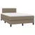 Produktbild 3 för Ramsäng med madrass & LED taupe 120x200 cm tyg