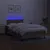 Produktbild 4 för Ramsäng med madrass & LED taupe 120x200 cm tyg