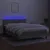 Produktbild 4 för Ramsäng med madrass & LED ljusgrå 140x190 cm tyg