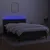Produktbild 4 för Ramsäng med madrass & LED svart 140x190 cm tyg