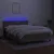 Produktbild 4 för Ramsäng med madrass & LED taupe 140x200 cm tyg