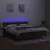 Produktbild 4 för Ramsäng med madrass & LED mörkbrun 160x200 cm tyg