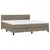 Produktbild 3 för Ramsäng med madrass & LED taupe 180x200 cm tyg