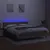 Produktbild 4 för Ramsäng med madrass & LED taupe 180x200 cm tyg