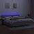 Produktbild 4 för Ramsäng med madrass & LED ljusgrå 200x200 cm tyg
