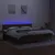 Produktbild 4 för Ramsäng med madrass & LED mörkbrun 200x200 cm tyg